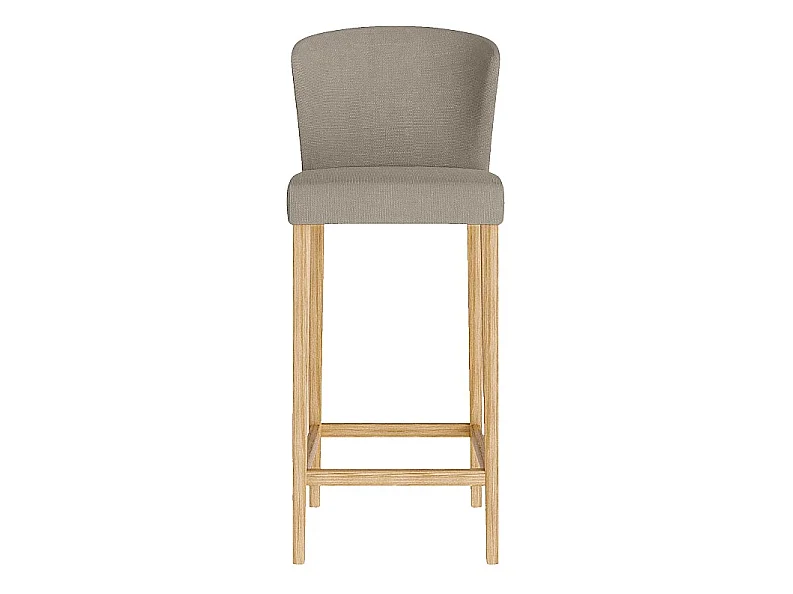 Habitat - Tabouret haut de bar en tissu - Gris - Valentina
