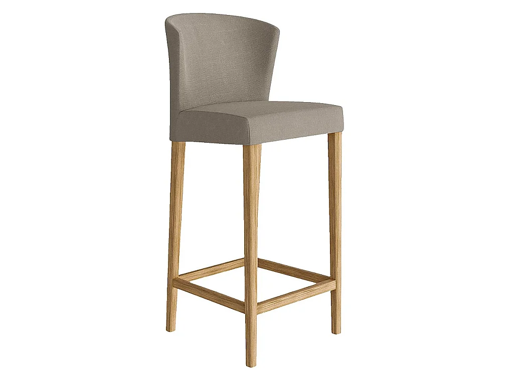 Habitat - Tabouret haut de bar en tissu - Gris - Valentina