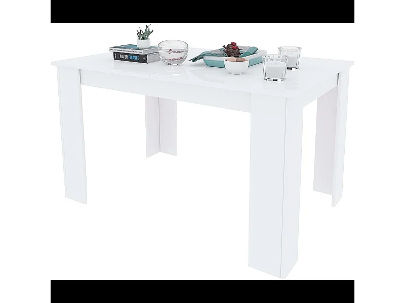 Tavolo da Pranzo Allungabile Estensibile Fino a 190 cm Tavolino Per 6 Persone Salotto Soggiorno Salone Design Moderno 190 x 78 x 90 cm Bianco