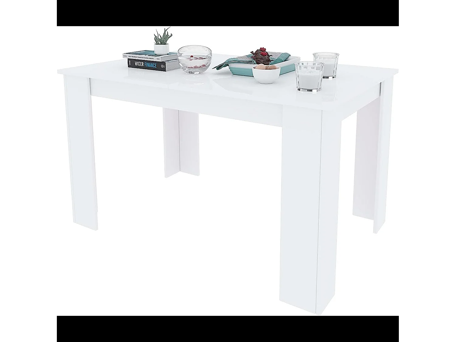 Tavolo da Pranzo Allungabile Estensibile Fino a 190 cm Tavolino Per 6 Persone Salotto Soggiorno Salone Design Moderno 190 x 78 x 90 cm Bianco