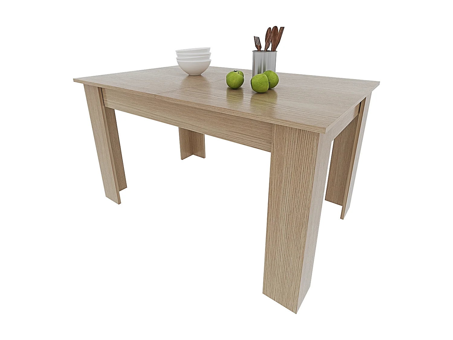 Tavolo da Pranzo Allungabile Estensibile Fino a 190 cm Tavolino Per 6 Persone Salotto Soggiorno Salone Design Moderno 190 x 78 x 90 cm Rovere