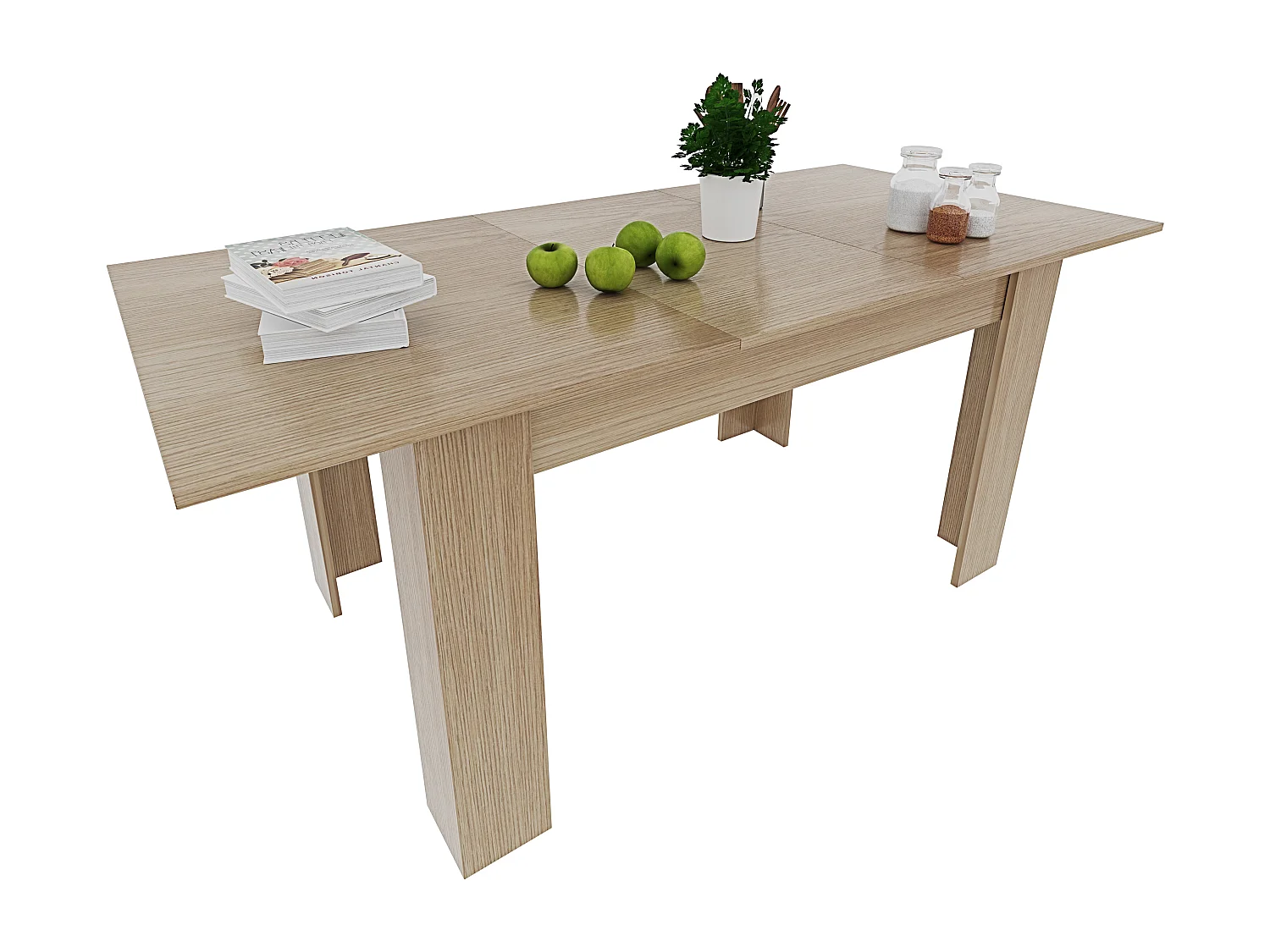 Tavolo da Pranzo Allungabile Estensibile Fino a 190 cm Tavolino Per 6 Persone Salotto Soggiorno Salone Design Moderno 190 x 78 x 90 cm Rovere