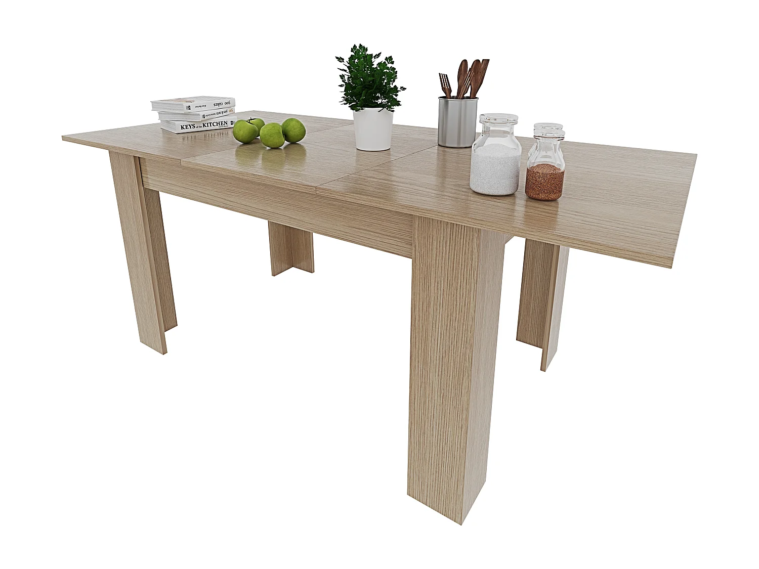 Tavolo da Pranzo Allungabile Estensibile Fino a 190 cm Tavolino Per 6 Persone Salotto Soggiorno Salone Design Moderno 190 x 78 x 90 cm Rovere