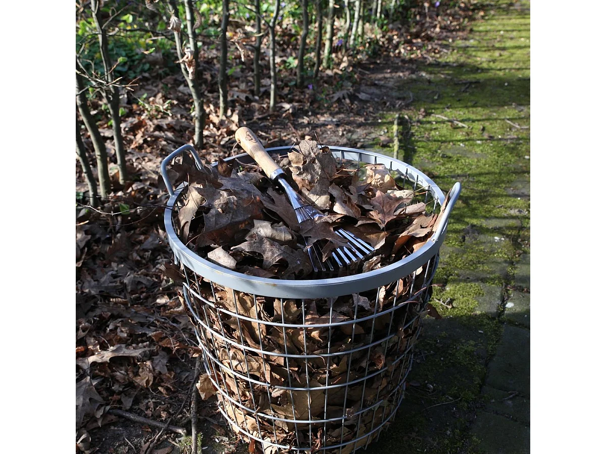 Habitat - Râteau à feuilles en acier inoxydable et frêne - Adepte