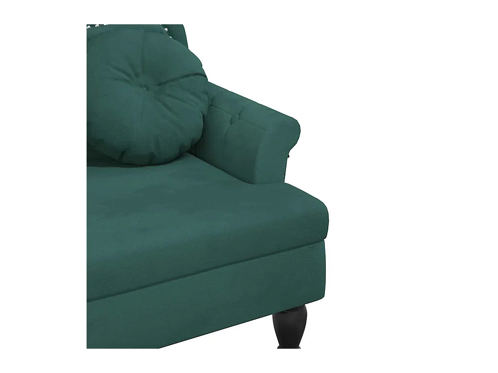 Banc avec coussins Vert foncé 120,5x65x75 cm Velours