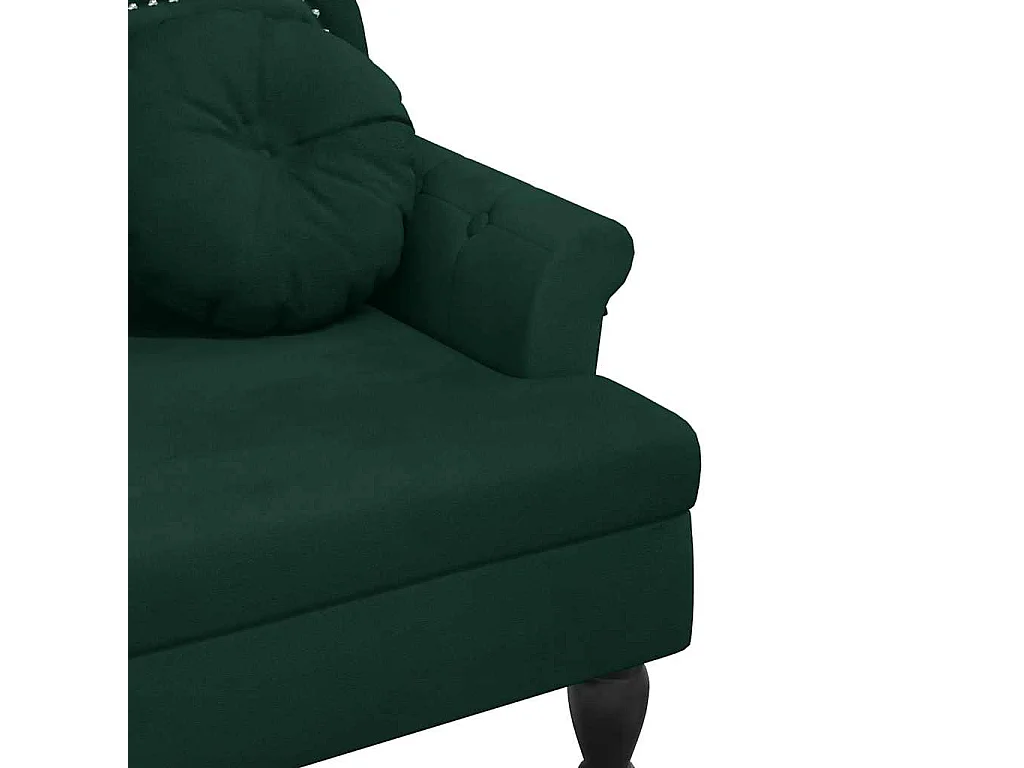 Banc avec coussins Vert foncé 120,5x65x75 cm Velours