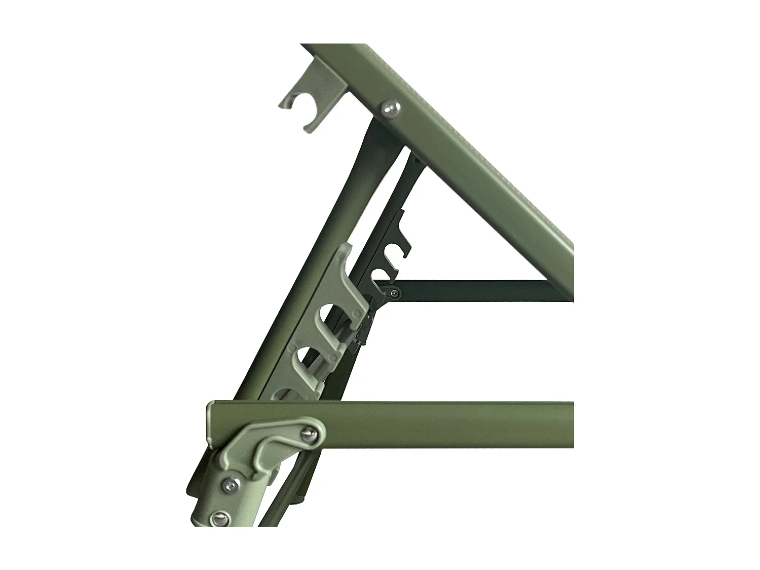 Lot de 2 bains de soleil pliants SICILIA en textilène vert sauge - structure vert sauge