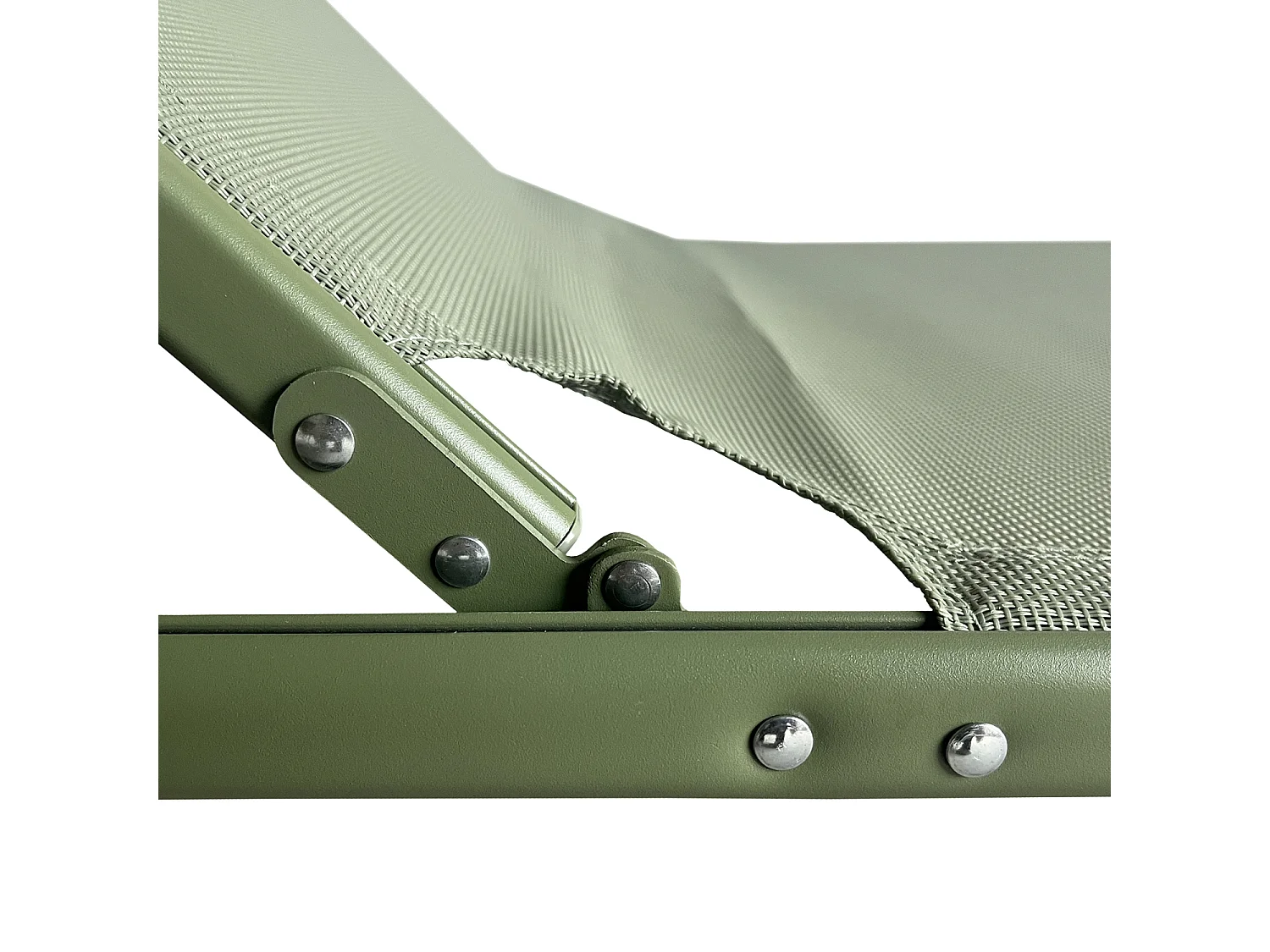 Lot de 2 bains de soleil pliants SICILIA en textilène vert sauge - structure vert sauge