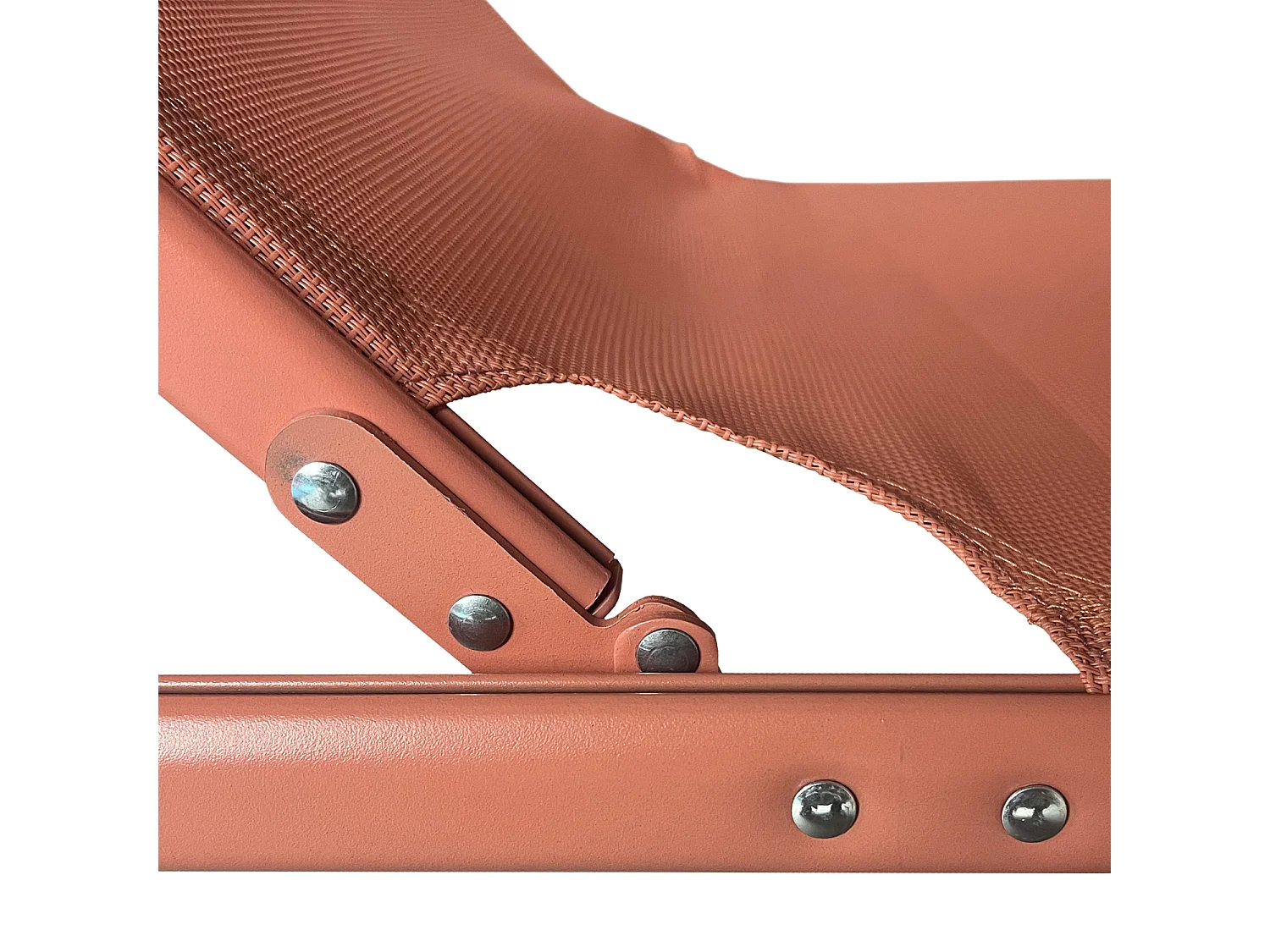 Set di 2 lettini pieghevoli SICILIA in textilene terracotta - struttura in terracotta - HAPPY GARDEN