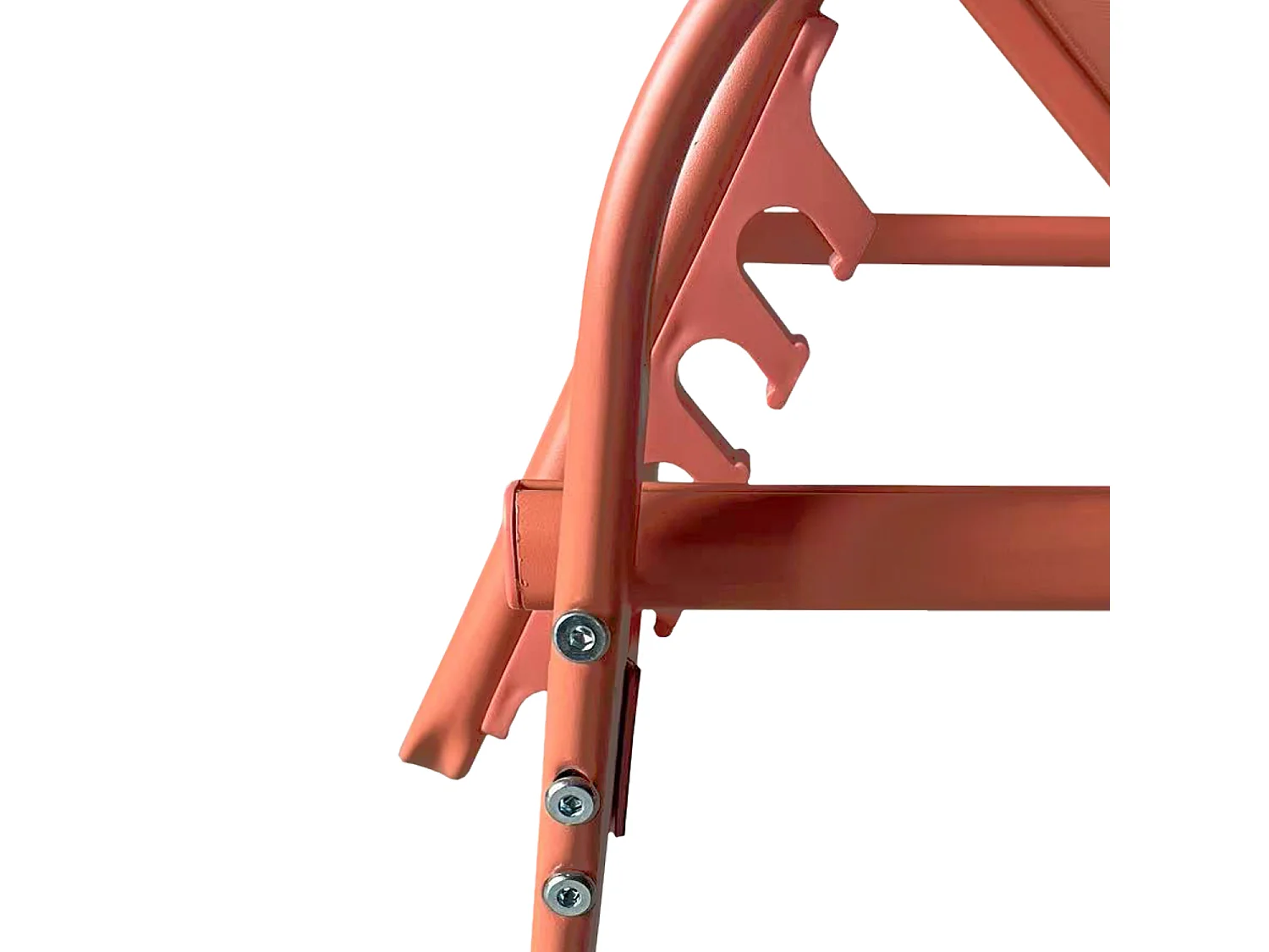 Conjunto de 2 espreguiçadeiras SARDINIA em textilene terracota - moldura em terracota