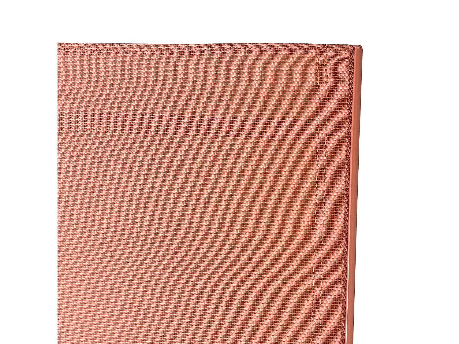 Conjunto de 2 espreguiçadeiras SARDINIA em textilene terracota - moldura em terracota