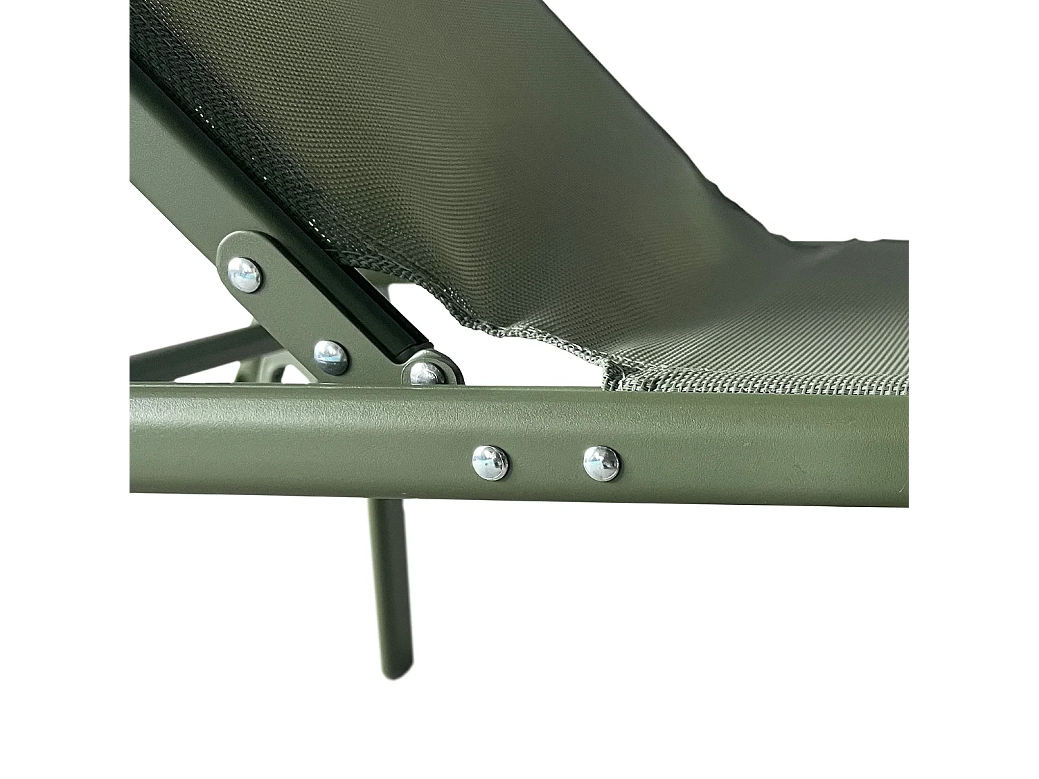 Conjunto de 2 espreguiçadeiras SARDINHA em textilene verde sálvia - moldura verde sálvia
