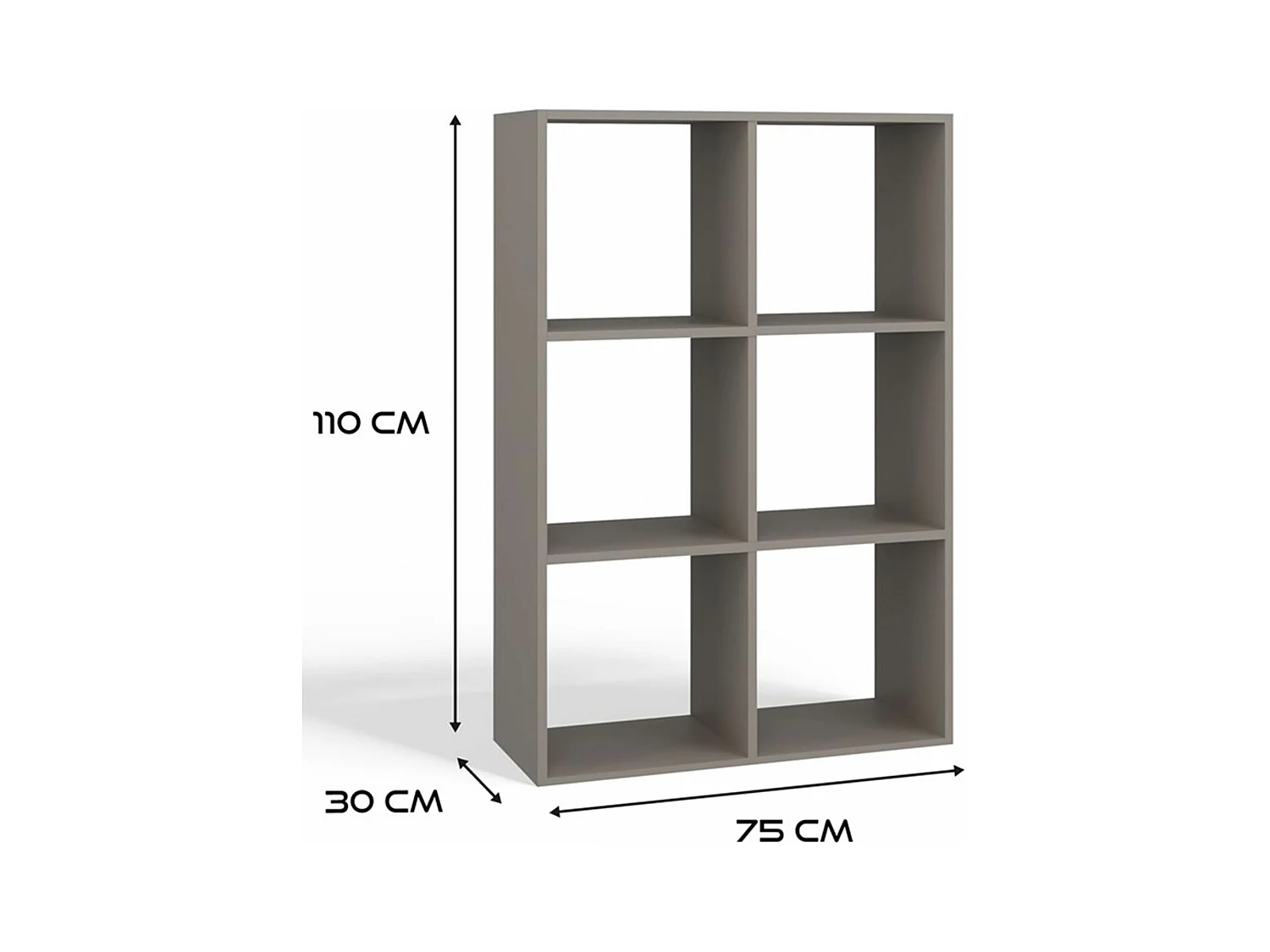 Étagère avec 6 étagères - 110 cm - blanc- MALAX