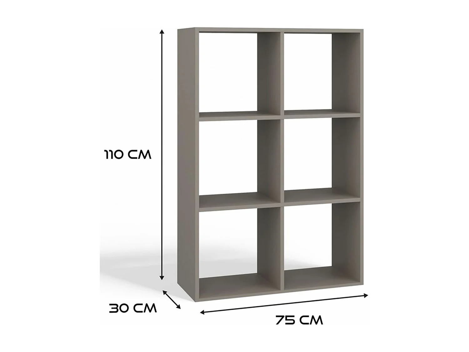 Étagère avec 6 étagères - 110 cm - blanc- MALAX