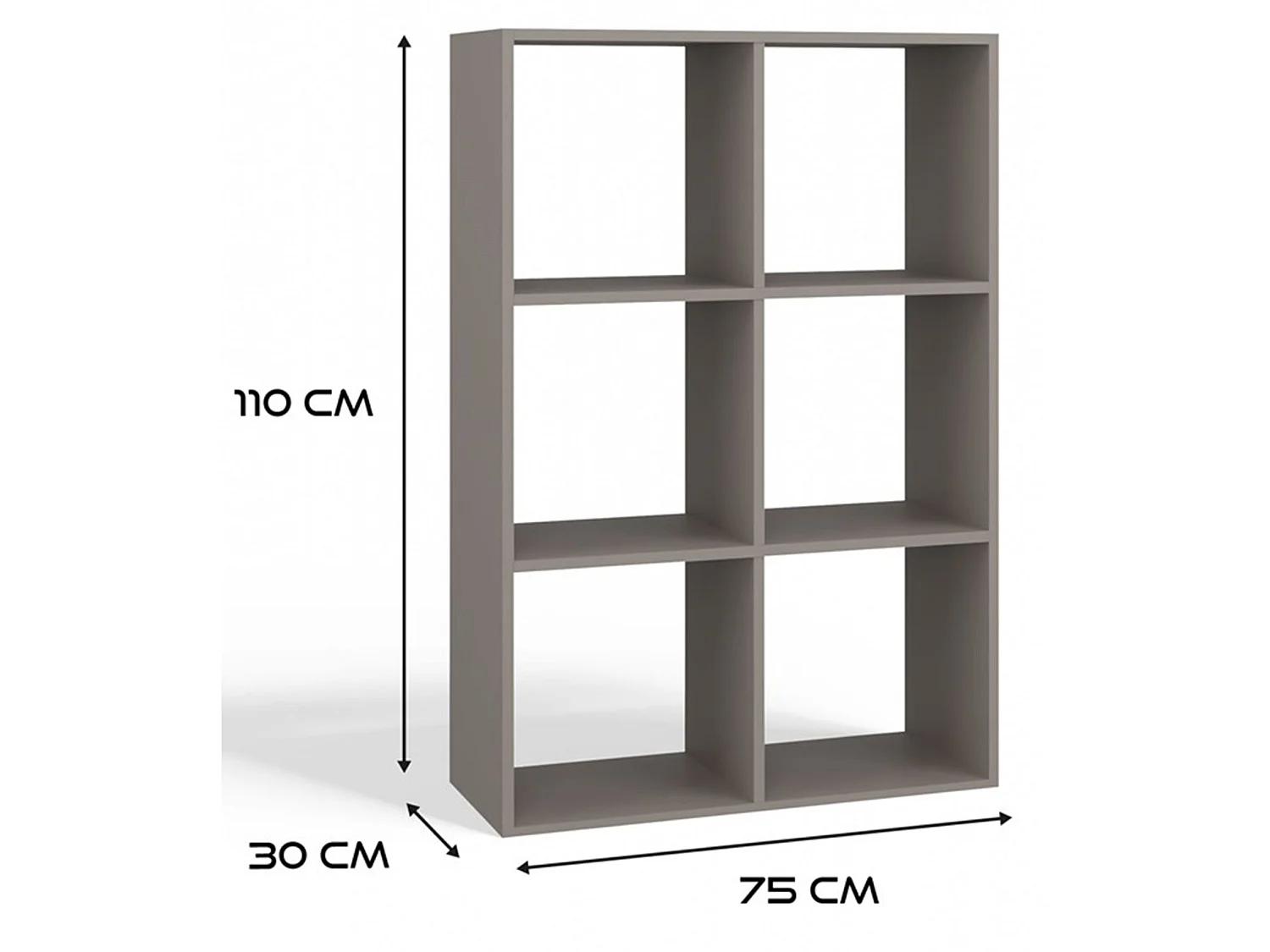 Standregal mit 6 Fächern - Holzoptik Sonoma-Eiche - 110 cm - MALAX