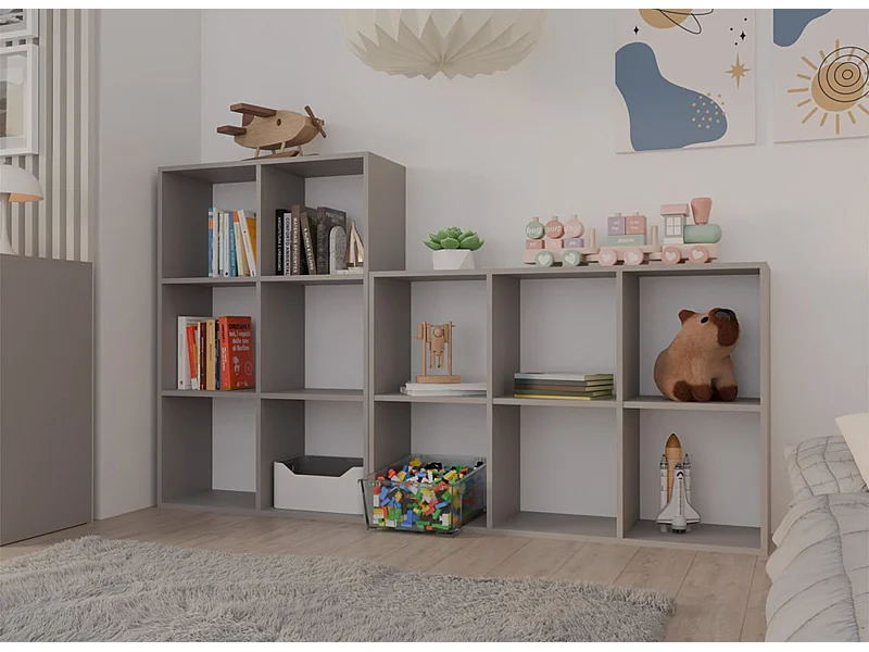 Étagère avec 6 étagères - 110 cm - gris - MALAX