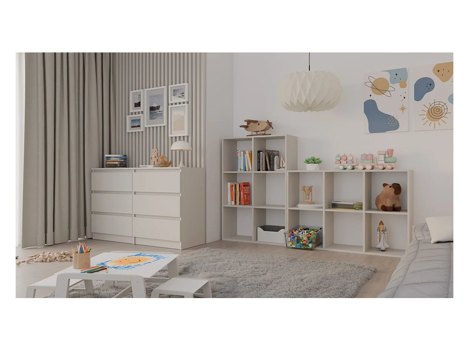 Étagère avec 6 étagères - 110 cm - Cachemire - MALAX