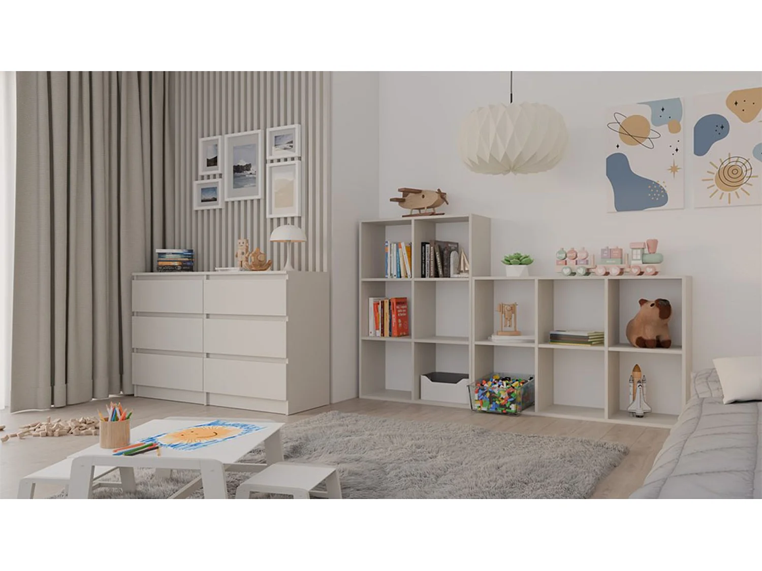 Libreria con 6 ripiani - 110 cm - Cachemire - MALAX