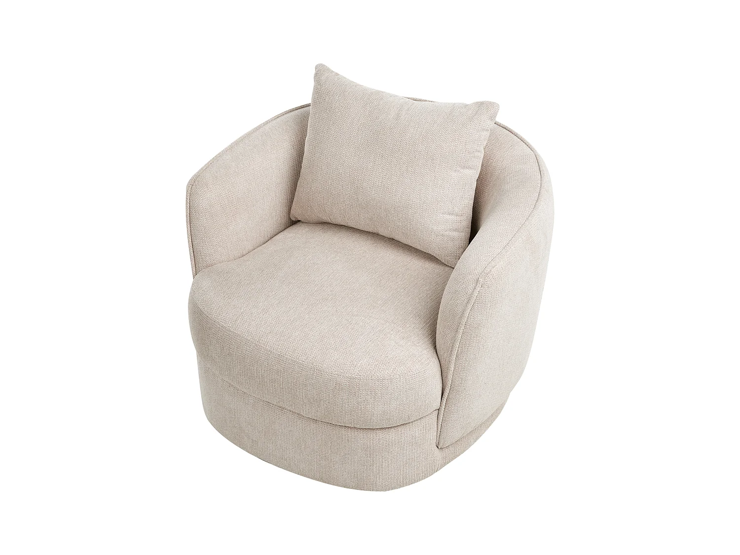 Fauteuil pivotant ANDALEN Tissu Beige clair