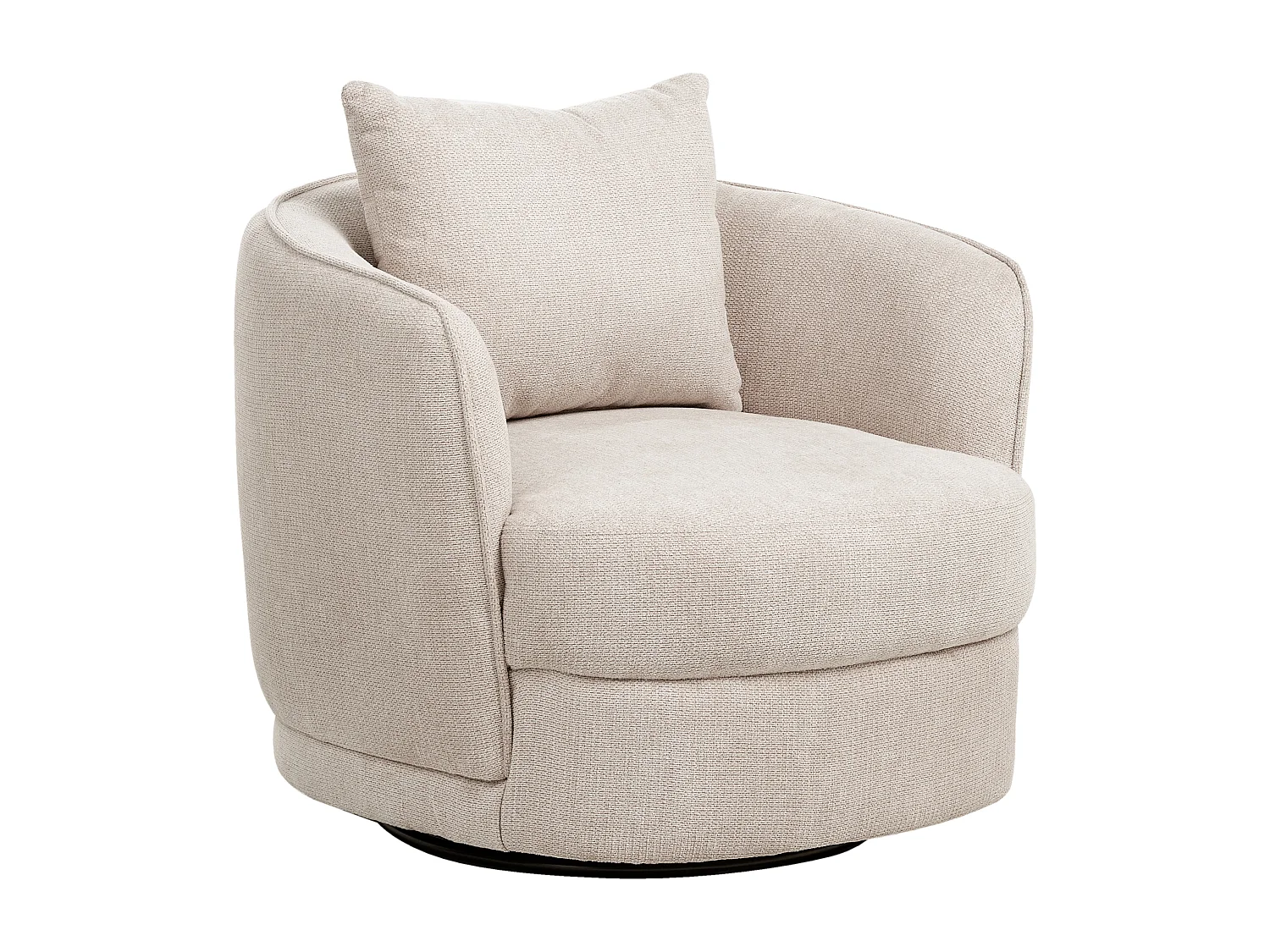 Fauteuil pivotant ANDALEN Tissu Beige clair