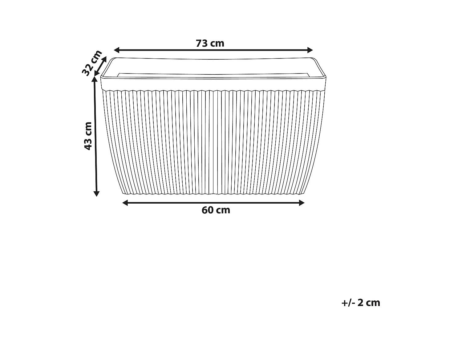 Cache-pot SISAL 73 cm Beige