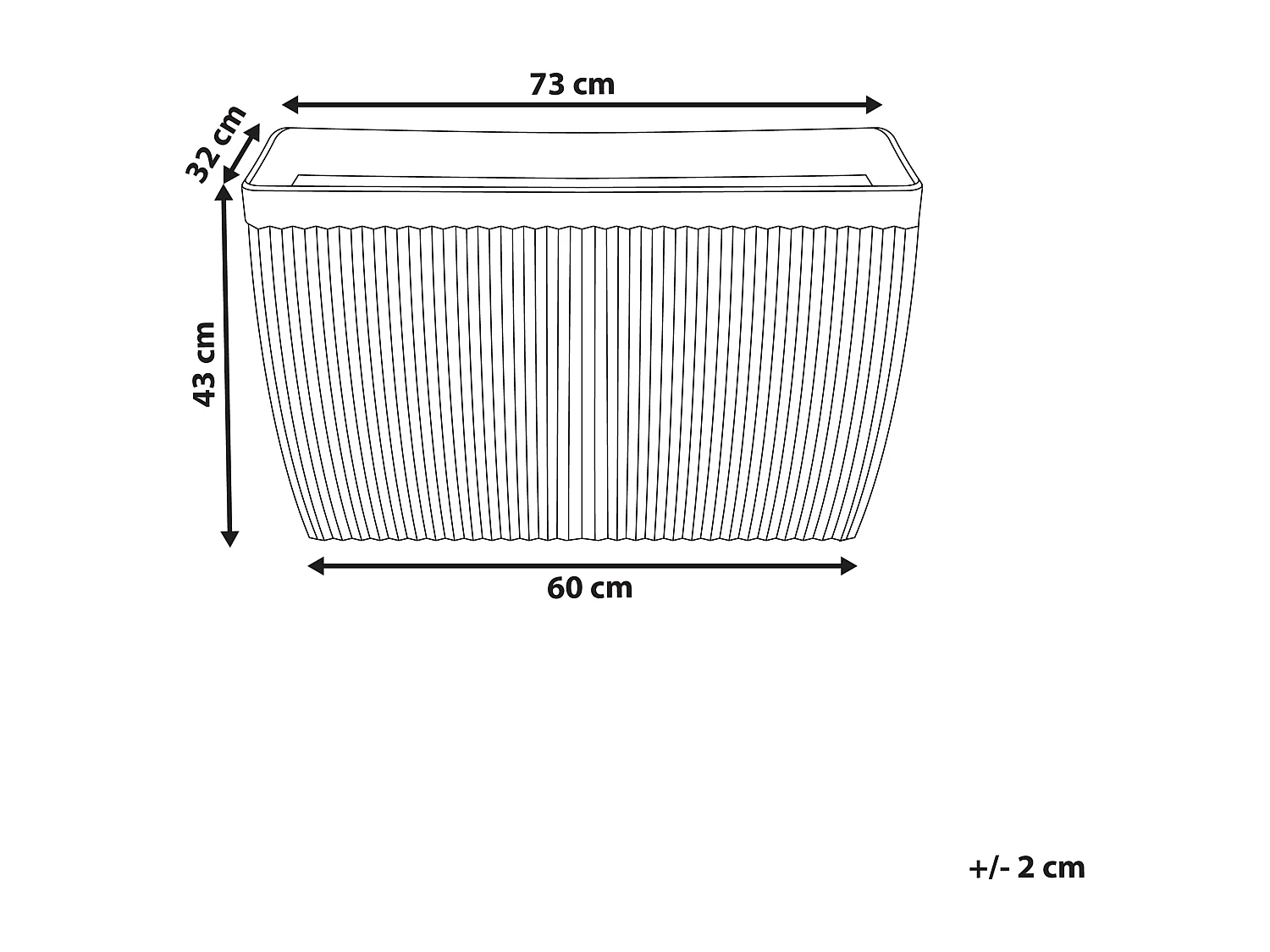 Vaso per piante SISAL Materiale sintetico 73 cm Beige