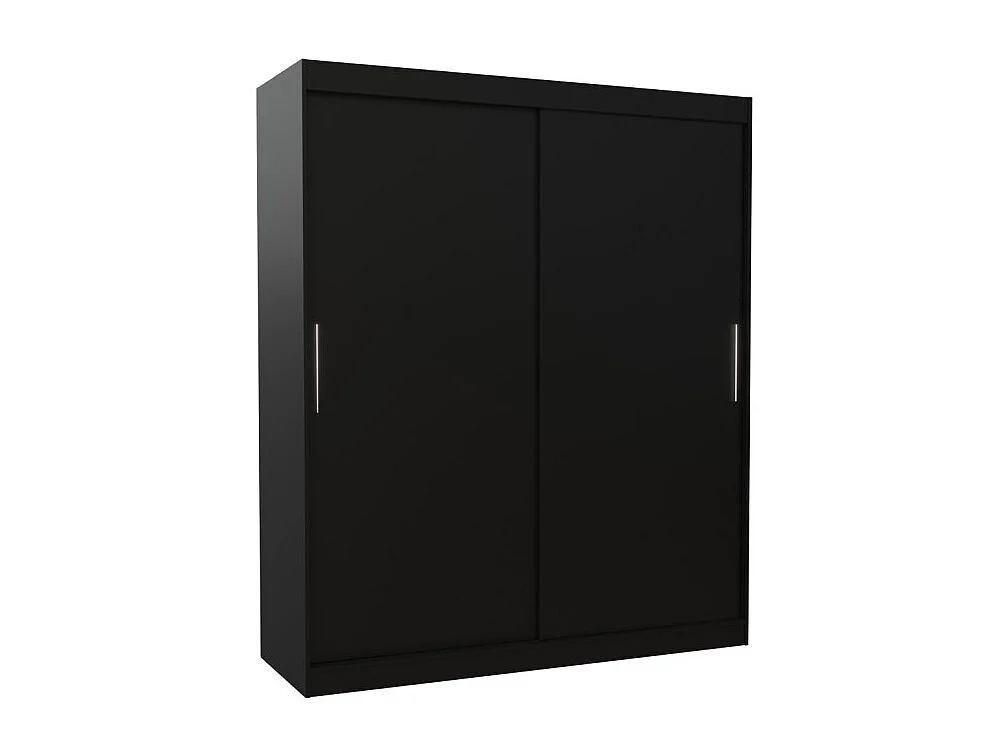 Armadio Liam (180cm)/Ante scorrevoli/Nero