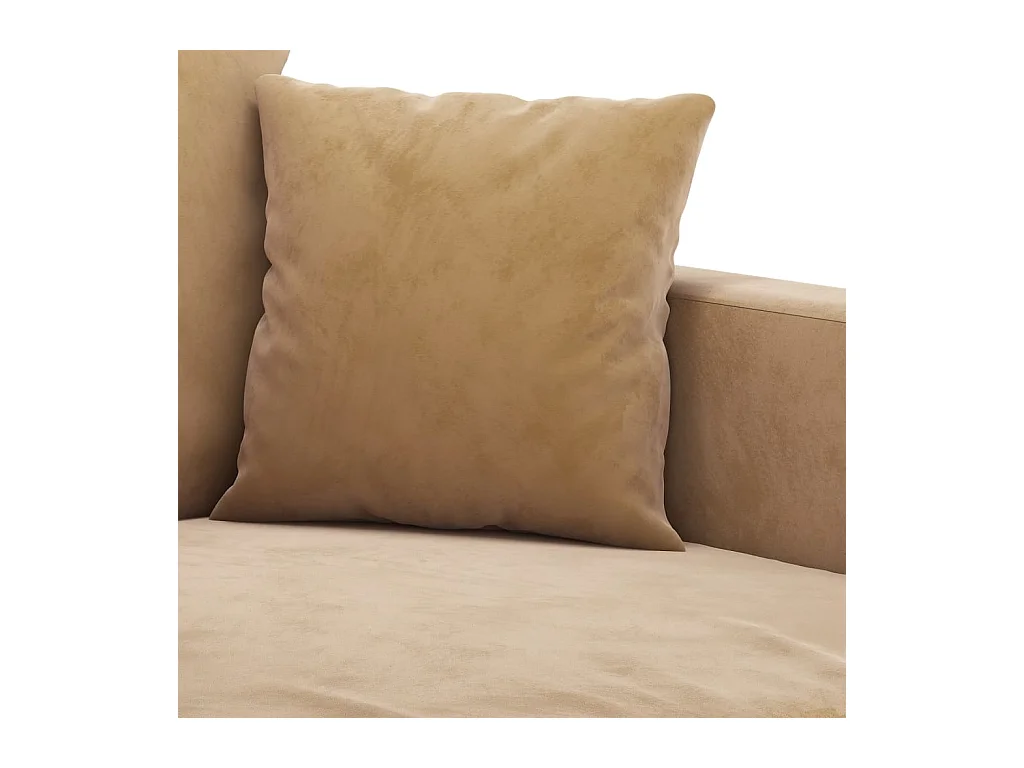 2-delige Loungeset met kussens fluweel bruin