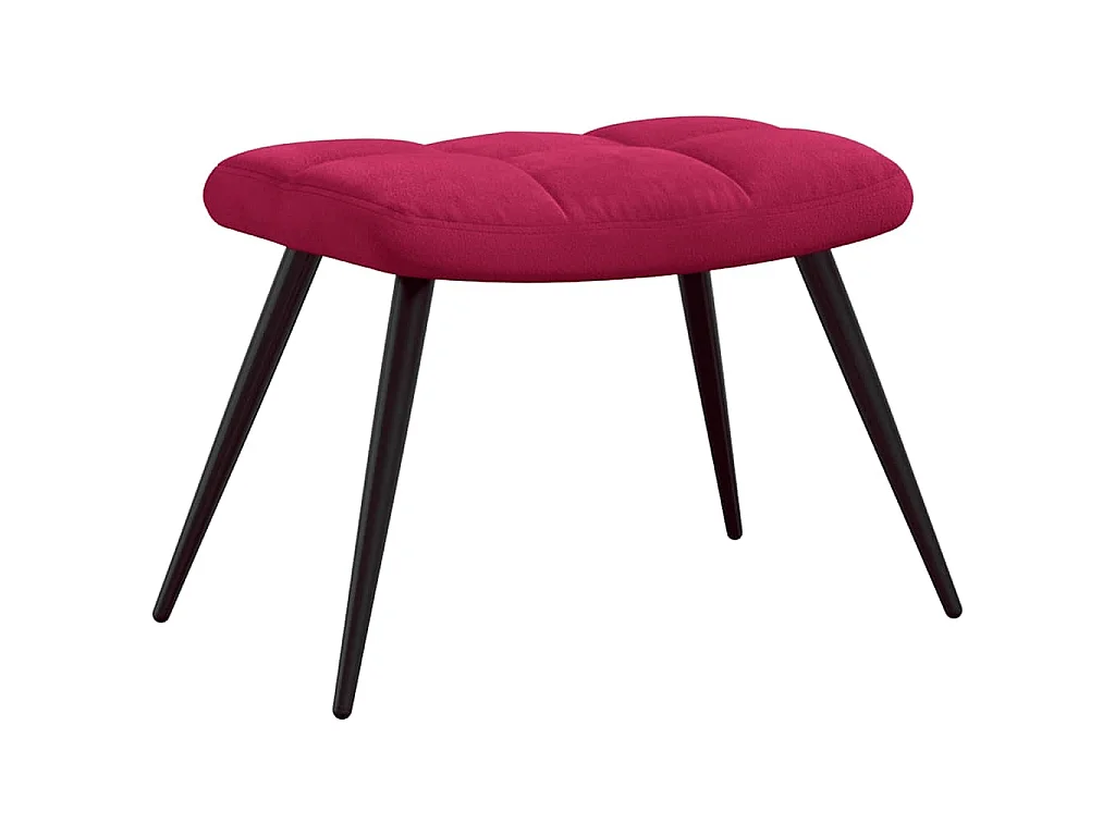 Relaxsessel mit Hocker Weinrot Samt