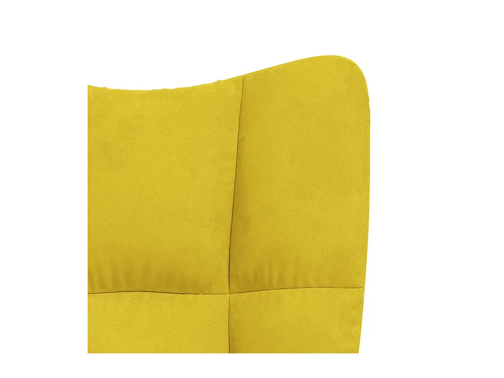 Relaxsessel mit Hocker Senfgelb Samt
