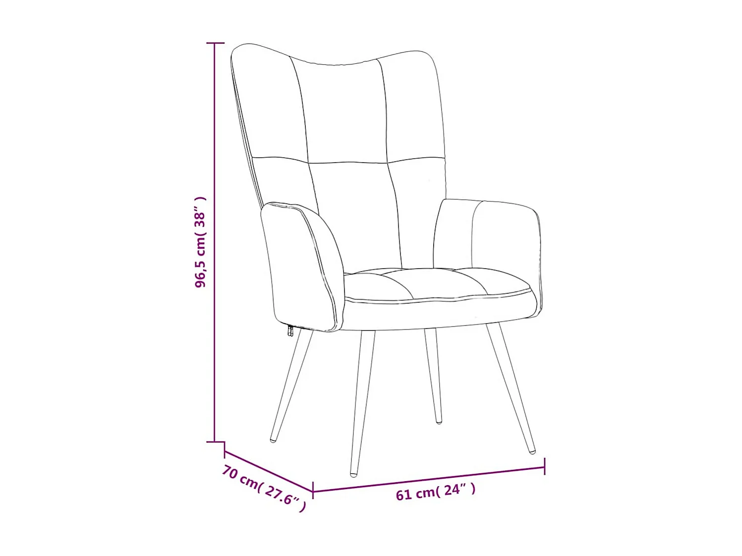 Fauteuil relax avec tabouret en velours jaune moutarde