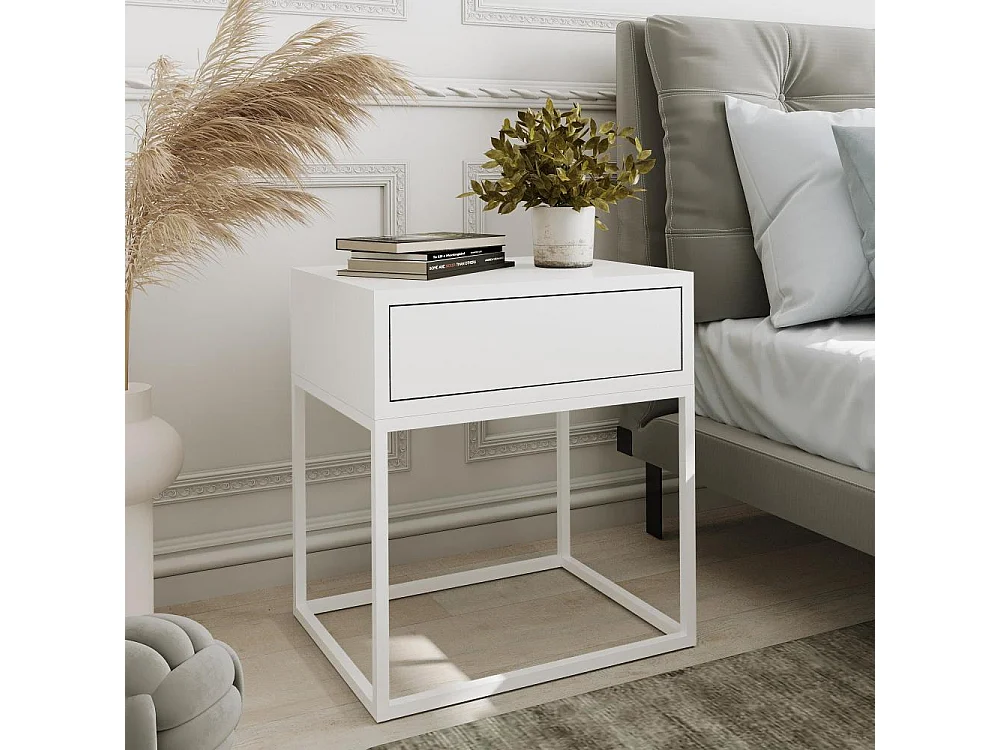 Nachtkastje Kay 45/50/35 wit