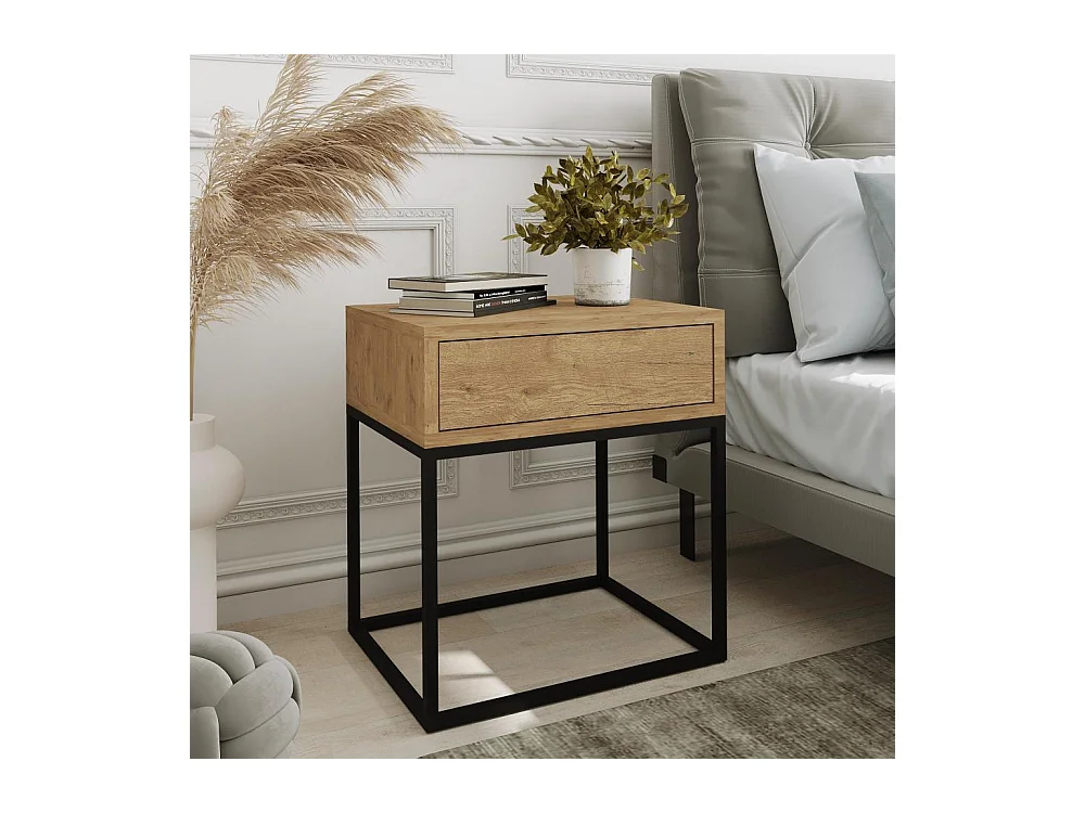 CHAMBRE DE NUIT Kay 45/50/35 chêne Wotan