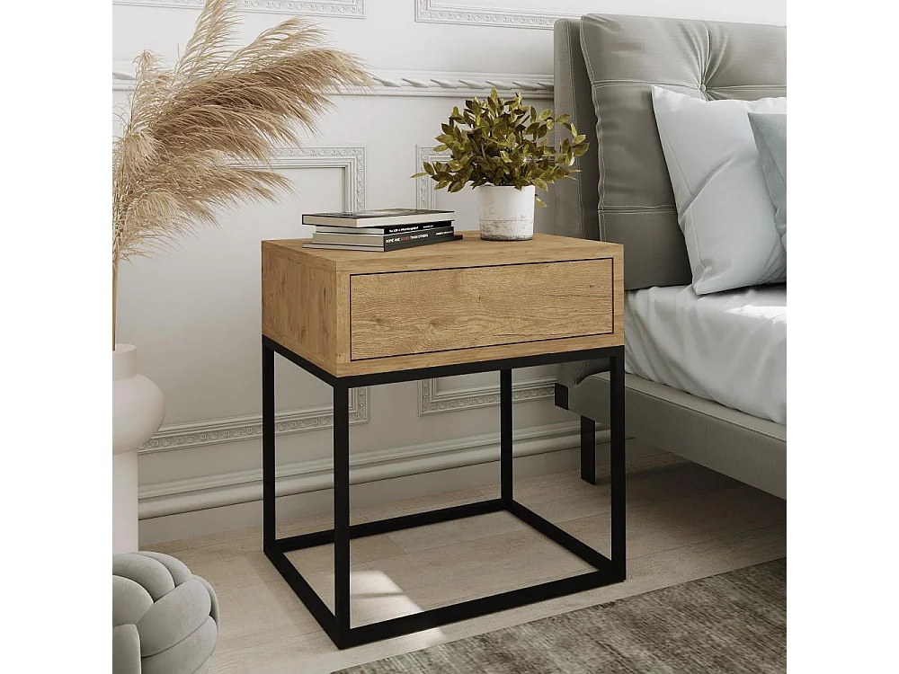 Nachtkastje Kay 45/50/35 eiken Wotan