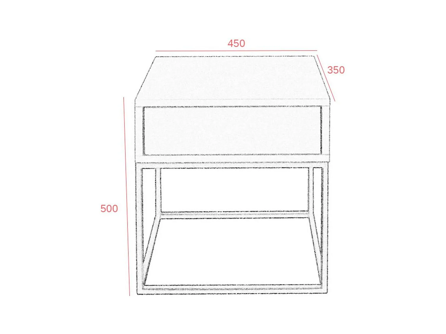 NACHTSCHRANK Kay 45/50/35 eiche Wotan