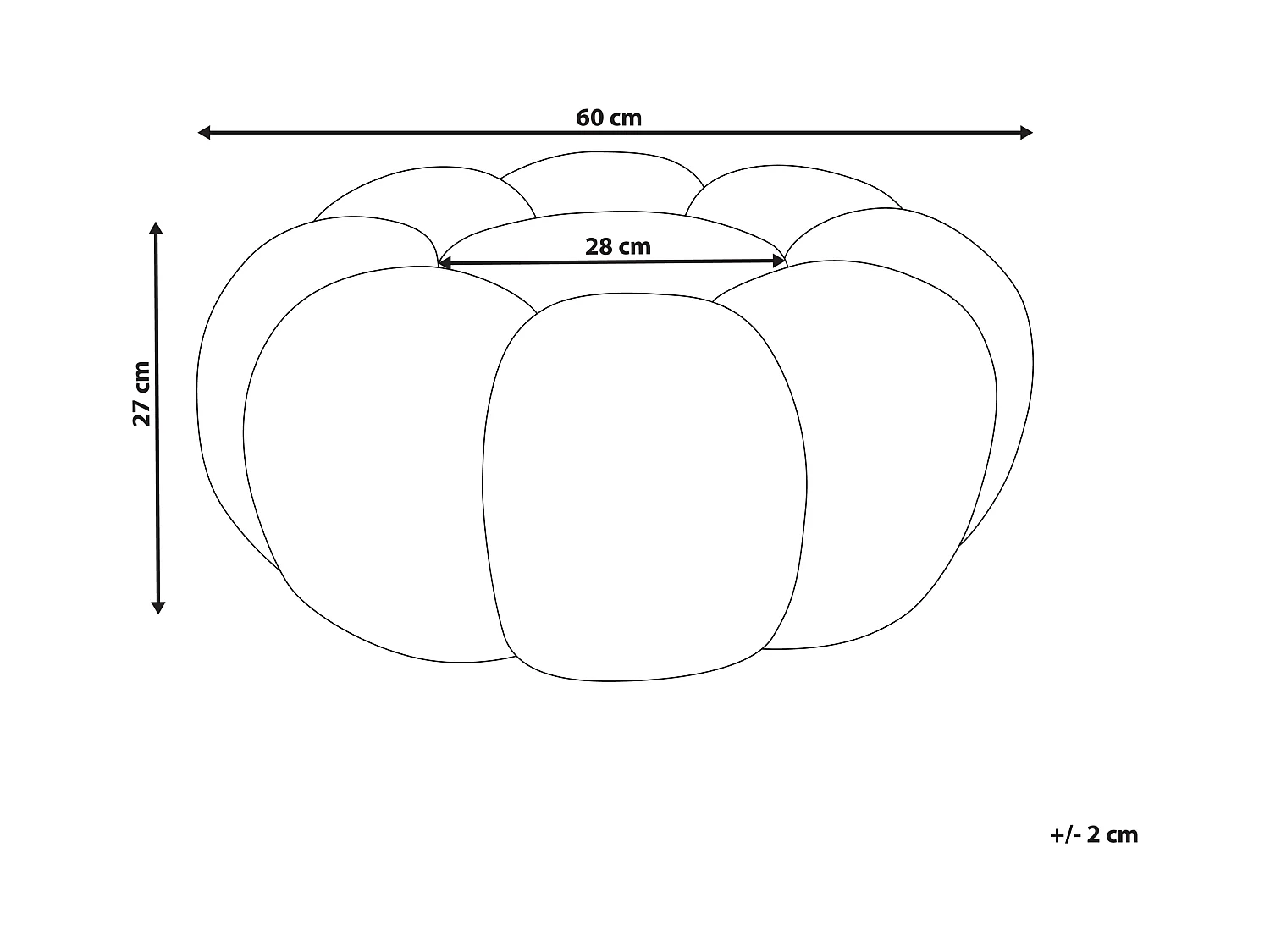 Pouf BEAUFORT Bouclé Marron clair