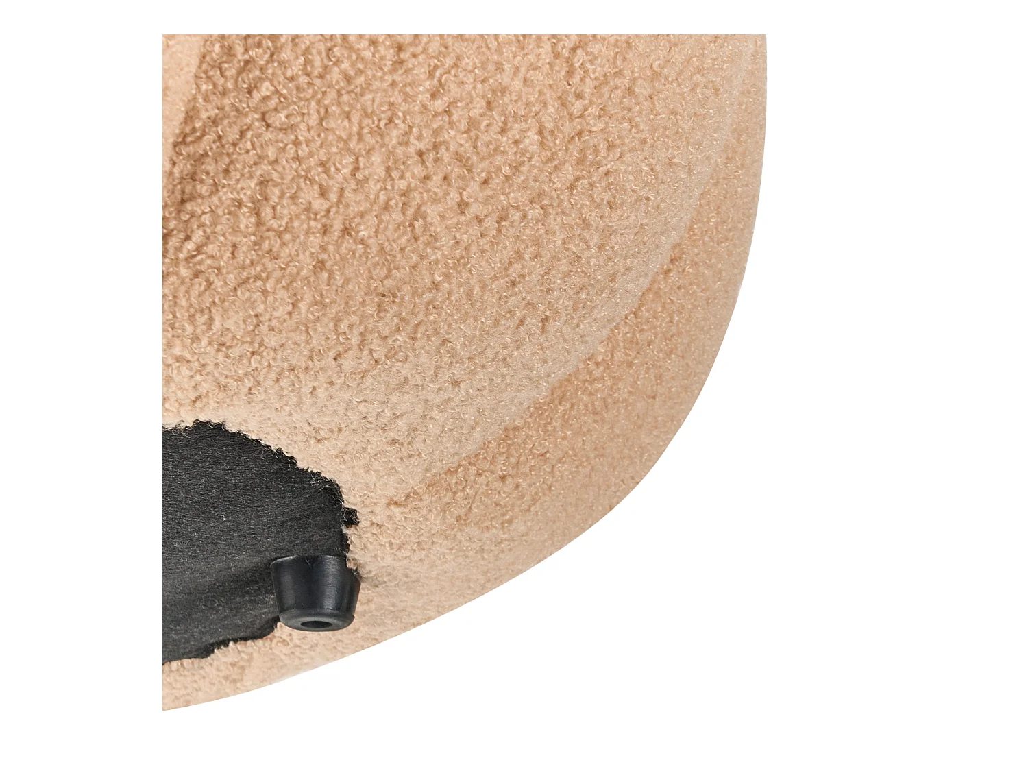 Pouf BEAUFORT Bouclé Marron clair