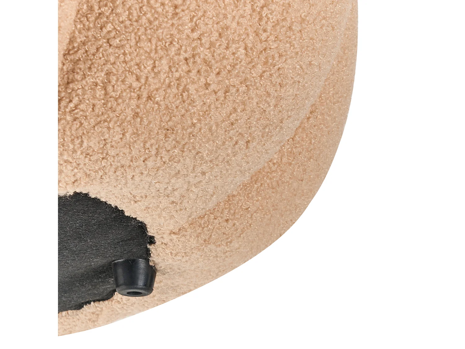 Pouf BEAUFORT Bouclé Marron clair