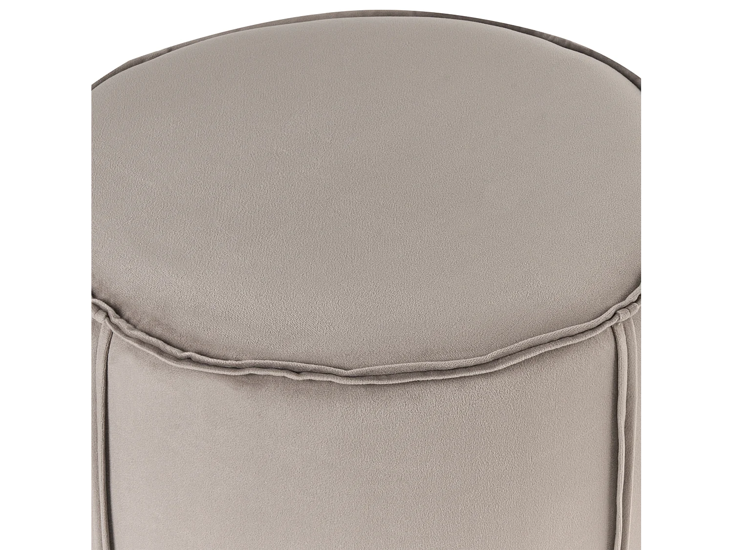 Puf SEDONA Welur Beżowoszary 40 cm 40 cm 43 cm