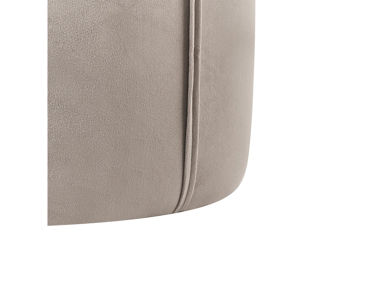 Puf SEDONA Welur Beżowoszary 40 cm 40 cm 43 cm