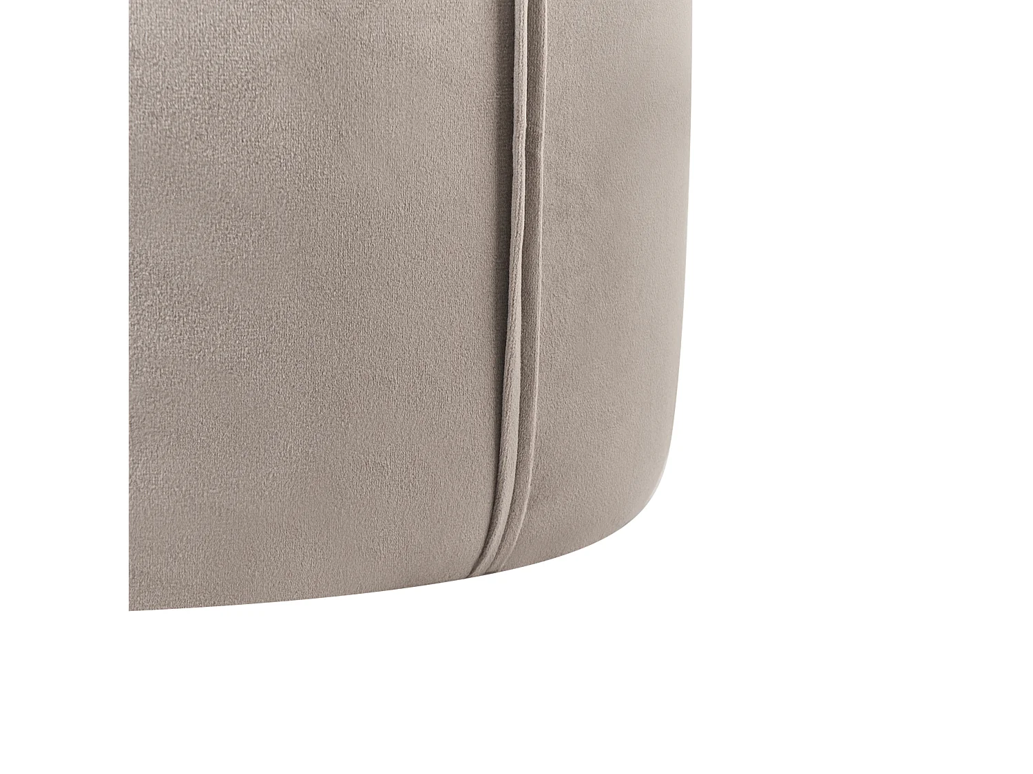 Pouf SEDONA Samtstoff Taupe 40 cm 40 cm 43 cm