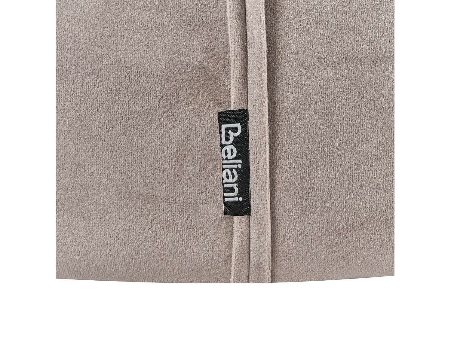 Pouf SEDONA Samtstoff Taupe 40 cm 40 cm 43 cm