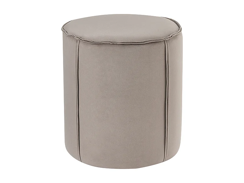 Pouf SEDONA Samtstoff Taupe 40 cm 40 cm 43 cm