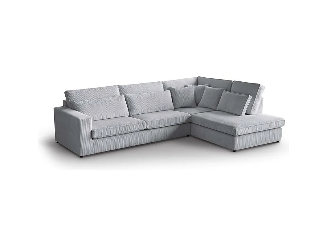 CANAPE Parma sans fonction sommeil gris clair à droite
