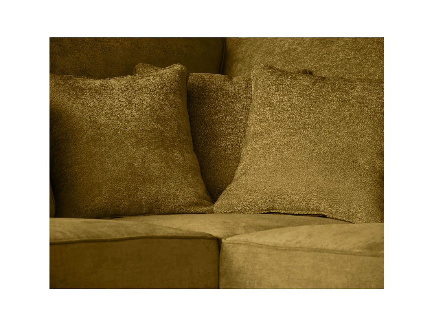 Hoekbank Parma zonder slaapfunctie geel links