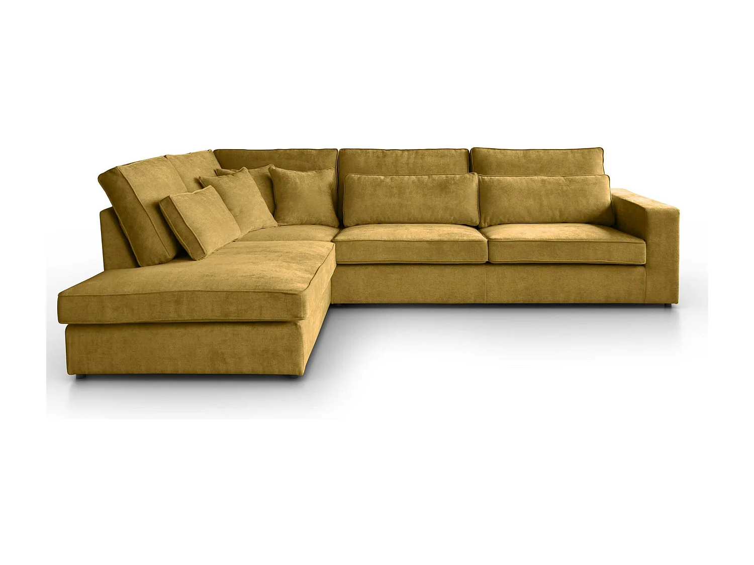 Hoekbank Parma zonder slaapfunctie geel links