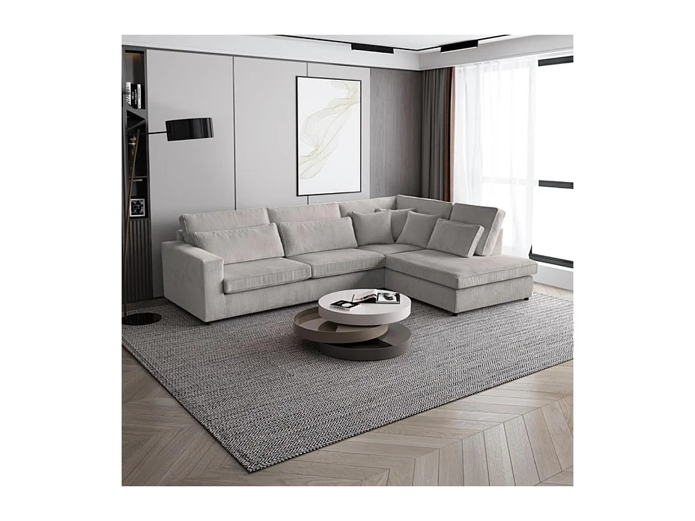 CANAPE Parma sans fonction sommeil cappuccino droit