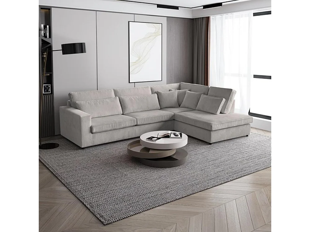 CANAPE Parma sans fonction sommeil cappuccino droit