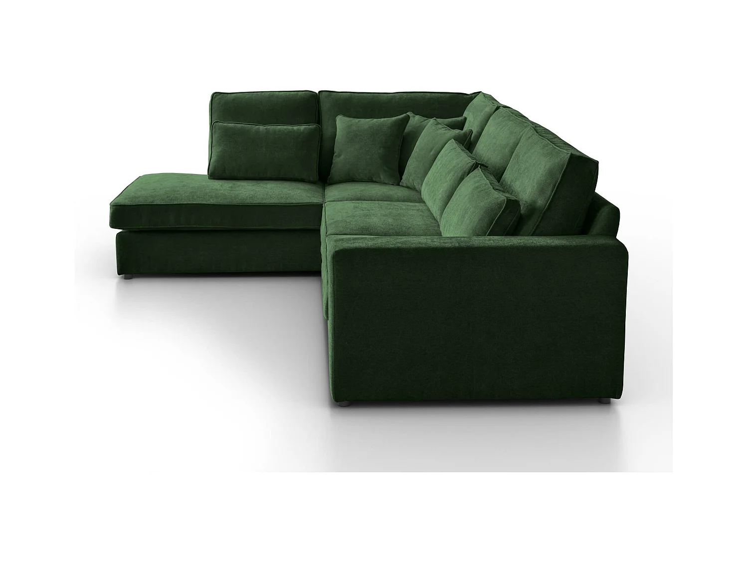 ECKSOFA Parma ohne Schlaffunktion dunkelgrün links