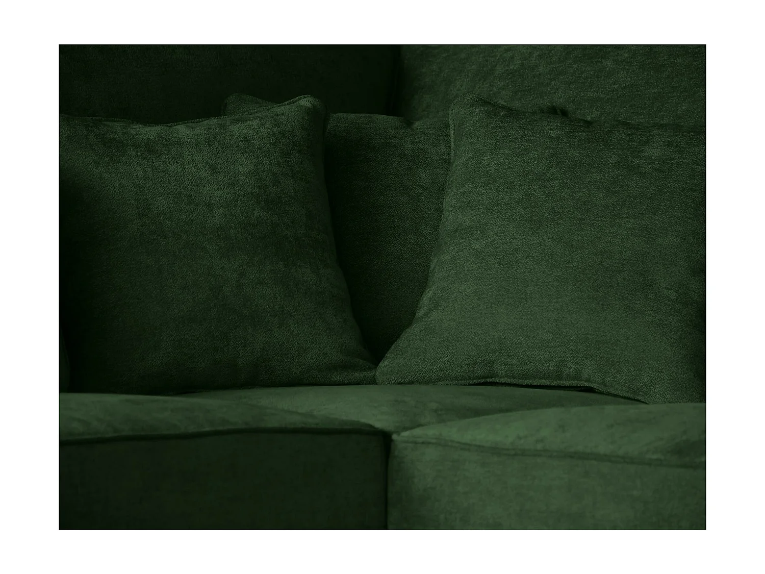 ECKSOFA Parma ohne Schlaffunktion dunkelgrün links